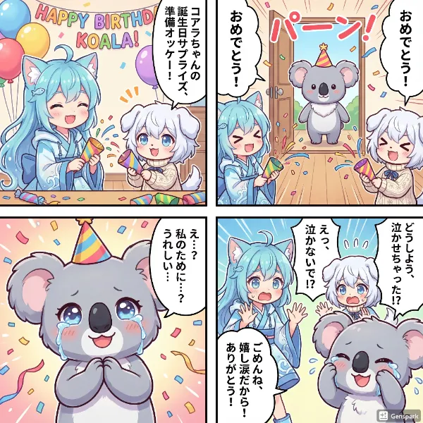 可愛いコアラの誕生日