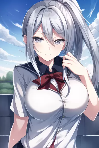 うちの子銀髪サイドテールちゃんと過ごすお昼休み