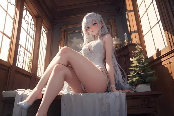 銀髪の美女と聖夜のささやき