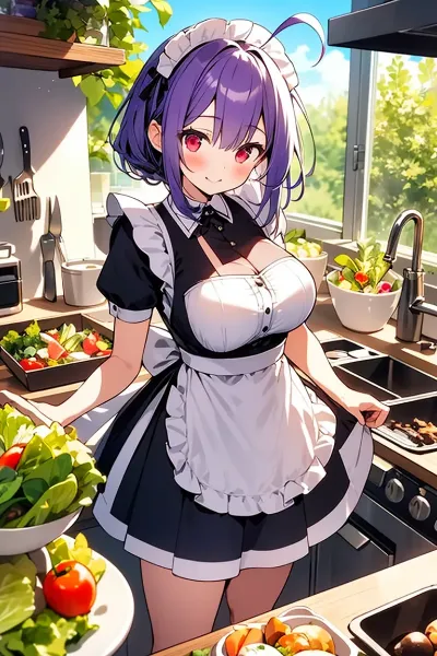 メイドさまはサラダを