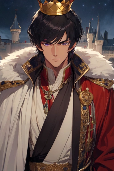 王冠をかぶった、黒髪短髪男性★その2(41枚)