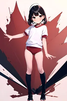 ブルマ・黒ハイソックス・ロリ・ボブ