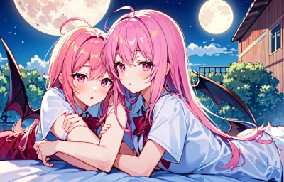 月夜の女の子かも