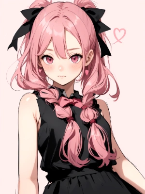 pink hair girl