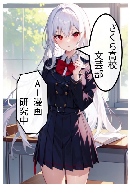 さくら高校文芸部AI漫画研究中(表紙)