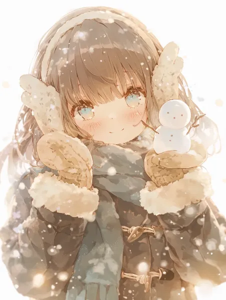 雪の妖精と小さな雪だるまの約束。