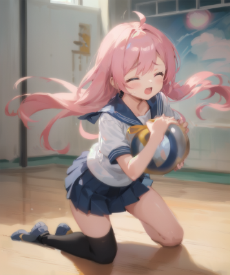 制服女子とドッジボール！８