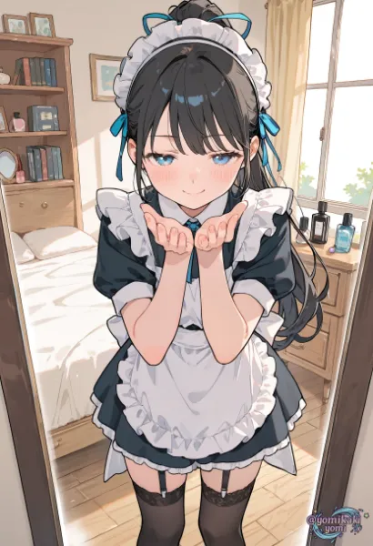 部屋で坊ちゃまにする練習をするメイド長・・・