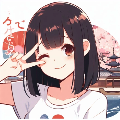 ウィンクする女の子
