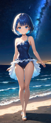 夜の砂浜