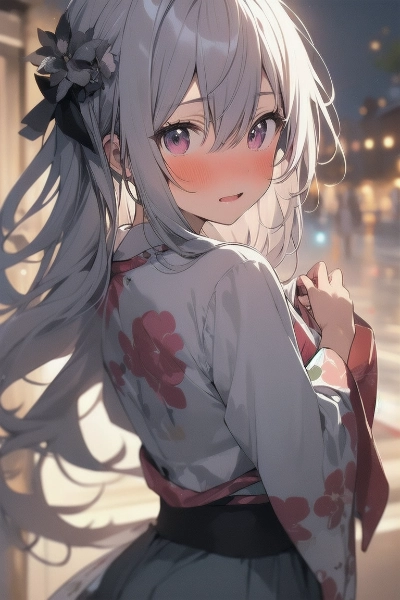振り返り美人