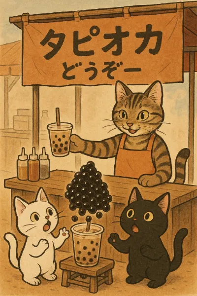 浮いてるにゃー