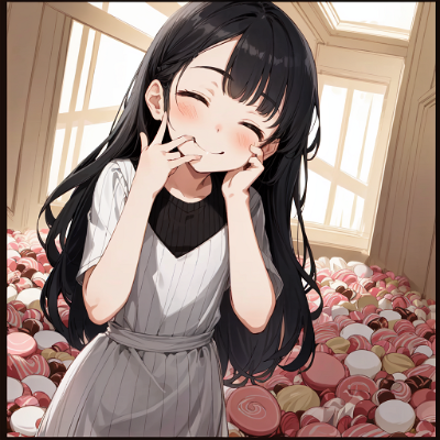 お菓子の家でご満悦