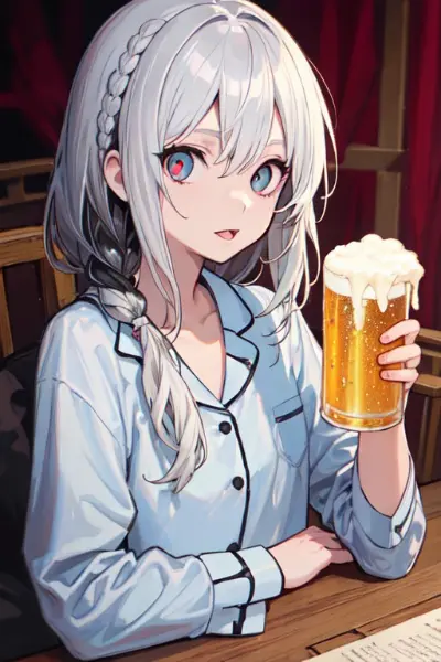 パジャマビール女子