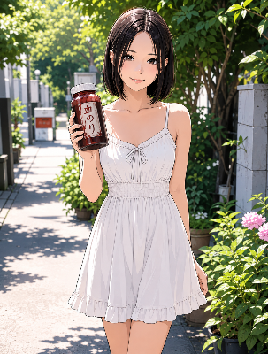血のりを持ってるボブガールちゃんw