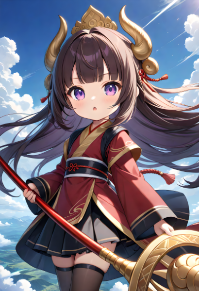 孫悟「空」の衣装を着た少女