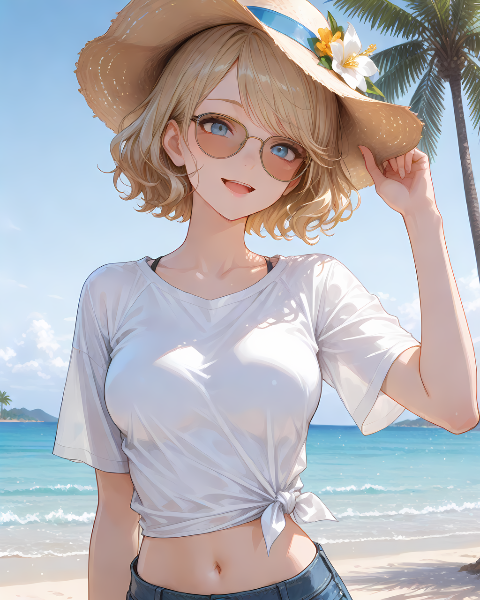 ヘソ出しTシャツ