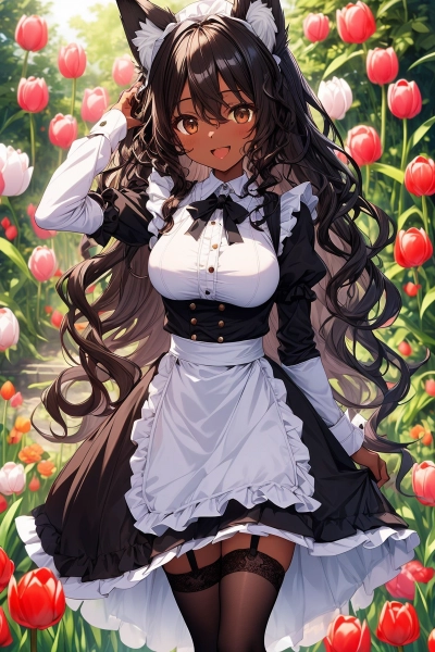 ティナ・クロイツェンとチューリップ