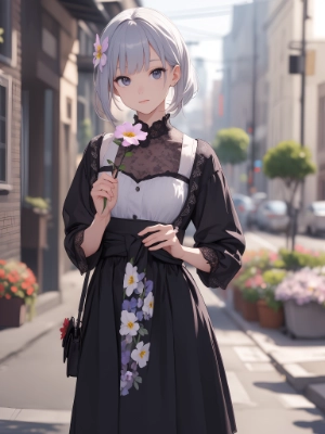 one flower