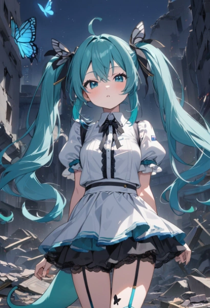 虚ろな世界　白い少女