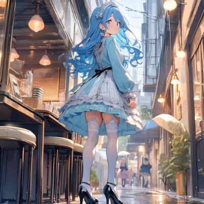 雨の中のお散歩