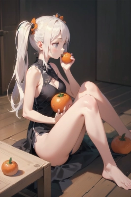 みかんと女の子