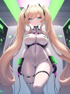 研究所で開発中の美少女アンドロイド