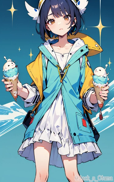 チョコミントアイス♪