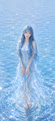 水のドレスを纏う少女