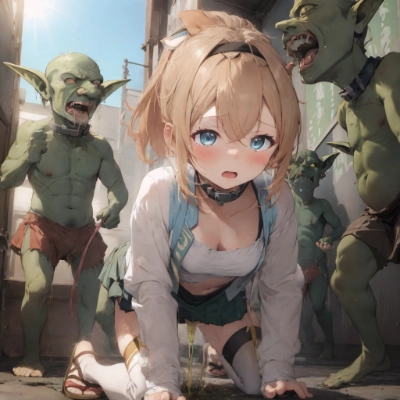 VSゴブリン　おもらしござる