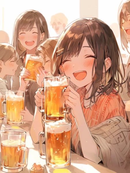 No.1003 居酒屋でビール飲む女の子