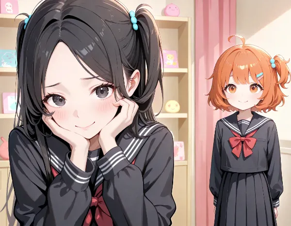 いくらと花音・ツーサイドアップ