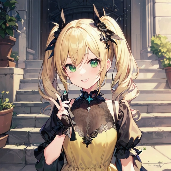 ゴシック姿の金髪少女