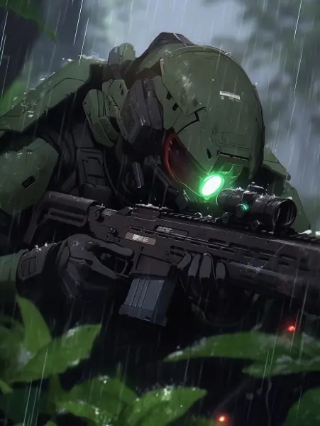 雨垂れの中狙い続ける。