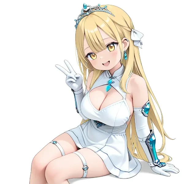 王女の勝利のVサイン