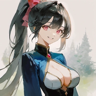 黒髪ポニテの女の子