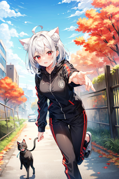 ジョギングするお姉様