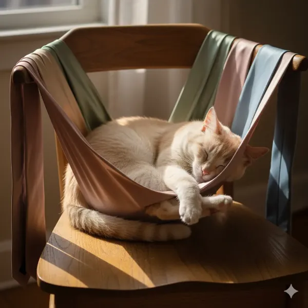 虹色のゆりかごで眠る猫の夢