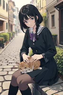 ひざ猫
