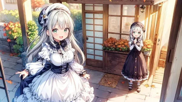 秋風に揺れる姉妹の秘密の庭