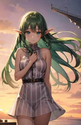 夕暮れのエルフちゃん