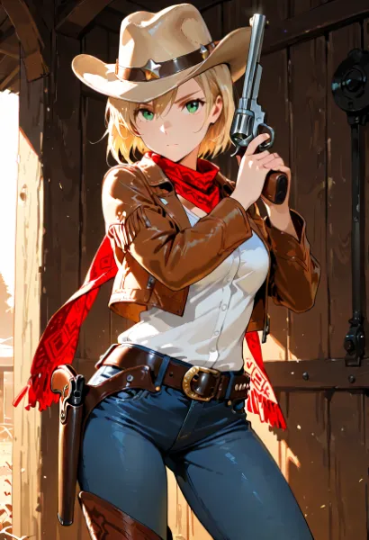 荒野の紅きガンマン少女