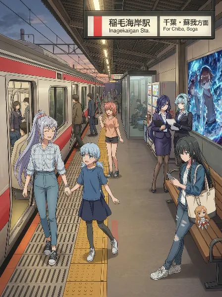 駅のホームで待ち合わせする雪ノ下雪乃