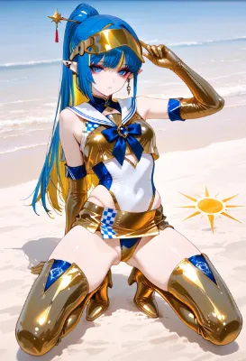 髪先をすり抜けた潮のひかり