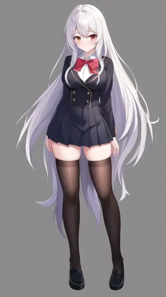 白髪女の子立ち絵