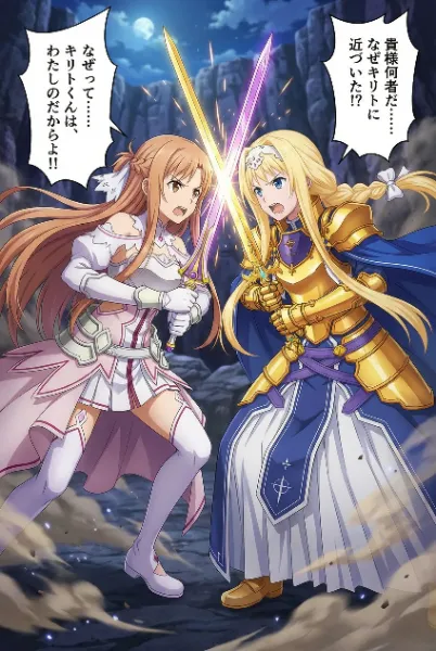 SAOのアスナとアリスの正妻戦闘勃発！