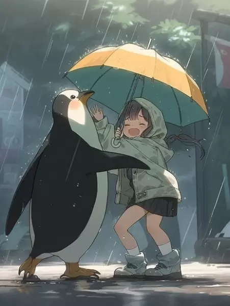 ツッコミ練習中の少女