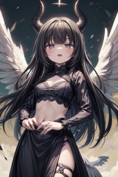 角の生えた天使