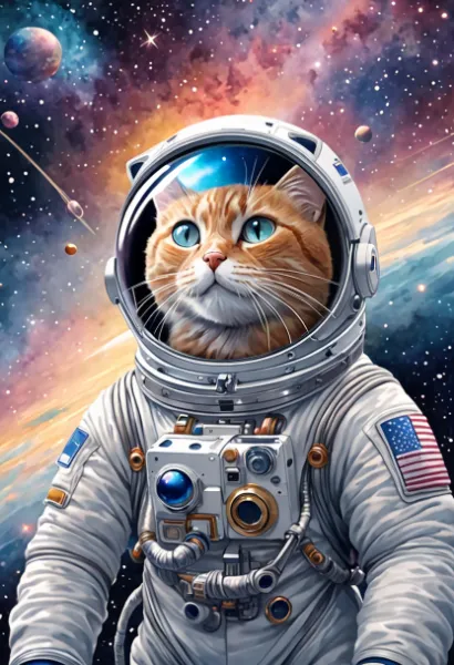 宇宙を目指す猫