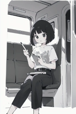 電車の中で